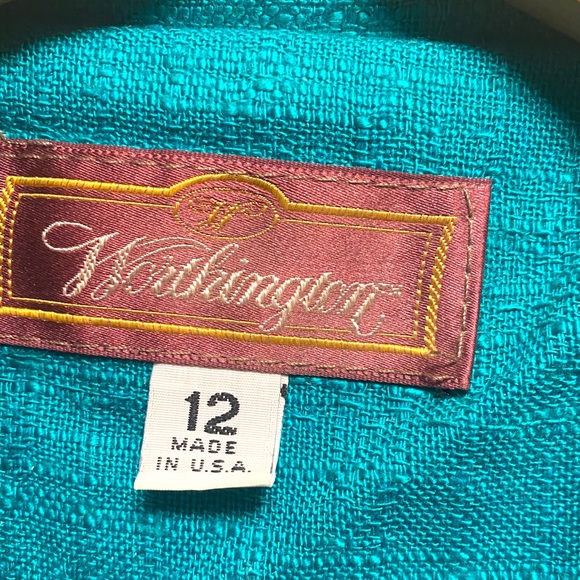 Classic 80s retro short sleeve 1 button blazer by worthington - Picture 2 of 5